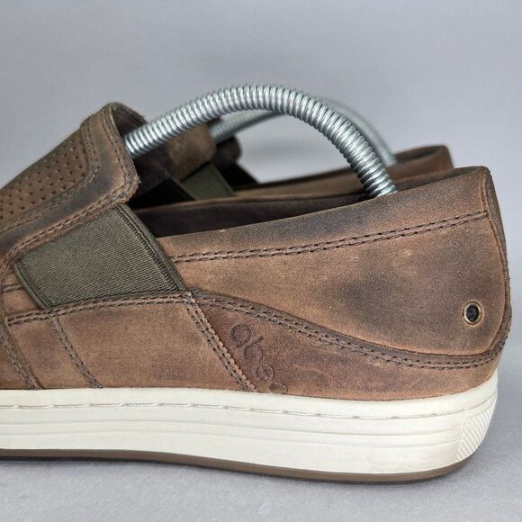 Abeo Advantage Pam Shoes Men's Size 9.5 Brown Leather Slip On Loafers Sneakers - Picture 5 of 11